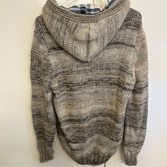 Leif Nelson Men’s Hooded Knit Sweater Size Medium Drawstring Pullover - Picture 7 of 9